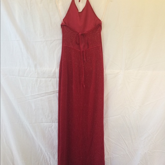 Red with silver sparkle evening gown by Jump - Picture 5 of 8